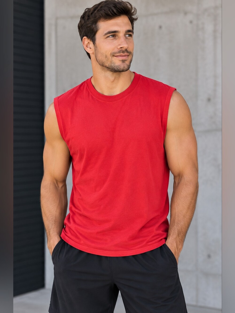 Foot Locker Men's Red Sleeveless Muscle Tank Top Small